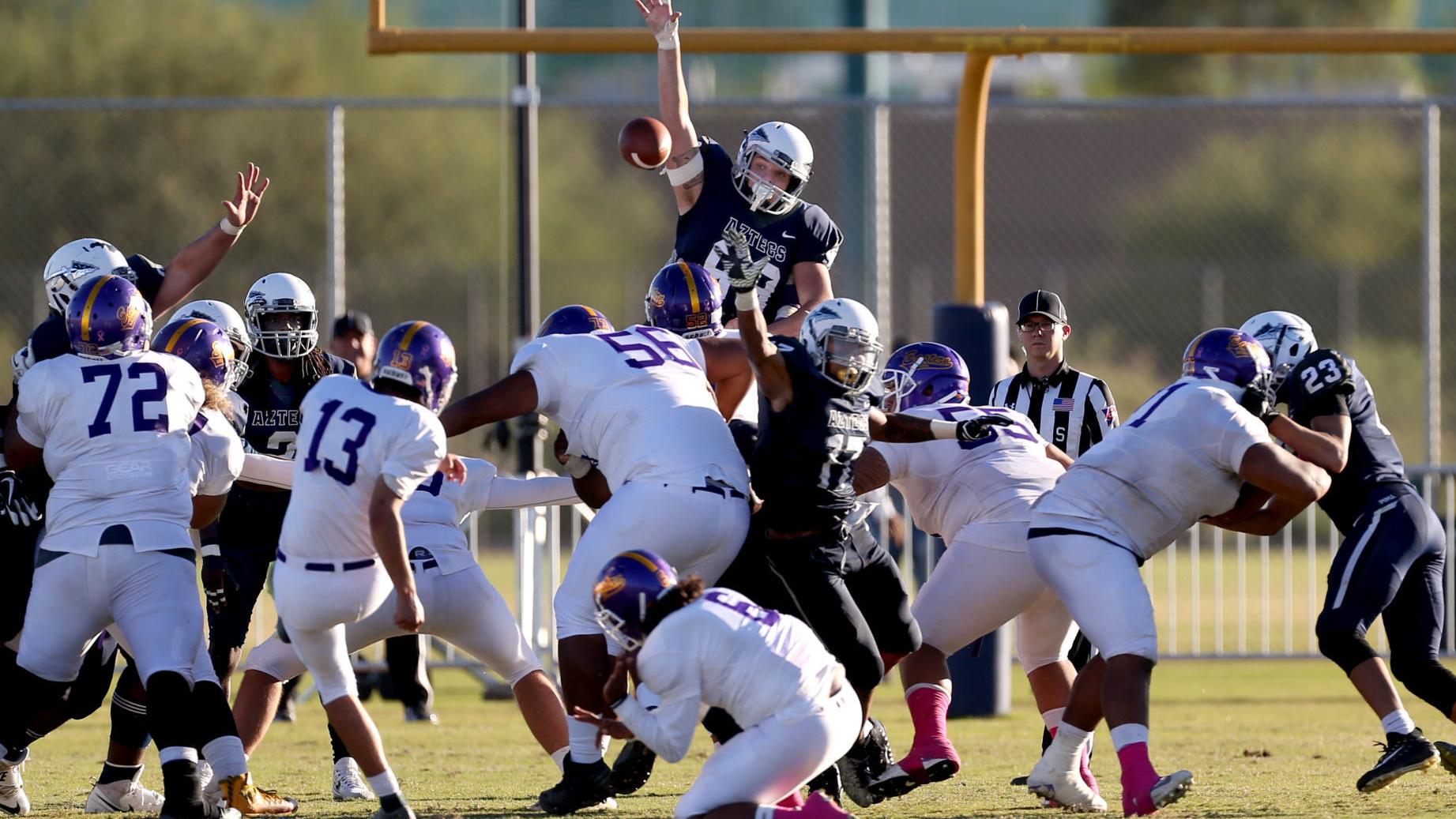 Pima College blocks field goal, beats Eastern Arizona in last-ever home game